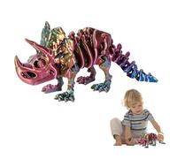de dinosaurio movible - Figura de dinosaurio flexible impresa en 3D, esqueleto multiarticulado, sensorial inquieto, de escritorio estético, decoración única de estantería para