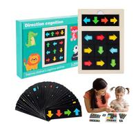 De Direcciones, Juego De Madera para Aprender Direcciones, Juego Educativo De Lógica Y Formas para Niños Preescolares En Casa