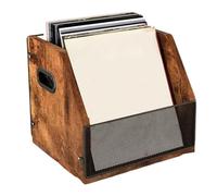 de Discos - Soporte para álbum de 14.57 Pulgadas, Vitrina de Madera, Organizador de Almacenamiento Retro con Gran Capacidad para Discos de Vinilo, Ofrece un diseño de Ahorro de Espacio para Salas