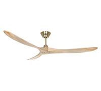 De Diseño Ventilador Techo Sin Luz Eco Genuino Latón Madera 180 Control Remoto