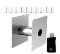 de doble pared - Acero inoxidable de 2,36 pulgadas de diámetro, grosor ajustable, accesorio de tubo de ventilación ignífugo | Instalación de una estufa de leña en interiores, guardar pared
