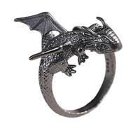 de dragón, aleación, anillos punk, banda abierta retro ajustable, joyería unisex en forma de dragón para ropa de calle, y uso diario, Refer to description, Metal, Sin piedra preciosa