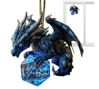 de dragón, Dados 2D, decoración del hogar, decoración Colgante para árbol de Navidad, para el hogar, Sala de Estar, Fiesta, apartamento, Lugar de Trabajo, Interior del Coche, Vista Trasera