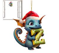 de dragón de Navidad, Colgante de Vacaciones de acrílico 2D | Decoración para Colgar árbol de Navidad, Dulce decoración de Letras de Temporada, decoración única de Vacaciones de