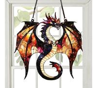 de dragón para ventana, ornamento de dragón acrílico,Decoraciones de ventana de dragón Accesorios de vacaciones - Accesorios de dragón acrílico teñido de vacaciones versátiles p