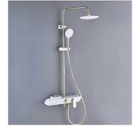 de Ducha con bañera de Tina de Grifo de Ducha Montaje de Pared Montaje de una Sola manija de Cabeza de Ducha con rociador portátil Juego de Ducha, Altura Ajustable,