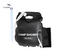 de ducha solar para camping, de diseño absorbente de calor UV, estructura duradera de gran capacidad, mecanismo de pulverización de manguera flexible, equipo portátil ligero para