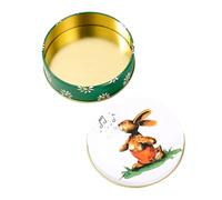 de dulces, contenedor hermético de hojalata para conejitos, 9,5 x 3 cm, organizador de alimentos de Pascua, suministro de regalos navideños, acento compacto para almacenamiento de refrigerios, pa