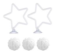 de Ejercicio Interactivo de 2 Piezas para Peces Betta, de Entrenamiento de Peces, Juego de Anillos de Entrenamiento Betta, estimulando el Juego Activo, Bolas de Filtro Keepin, para