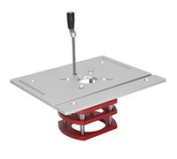 de Elevación de Enrutador, Placa de Ajuste de Mesa de Enrutador Fijación Firme Universal Rango de Sujeción de 64-66 Mm Elevación Manual Aleación de Aluminio Acero Inoxidable para