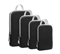 de Embalaje de compresión para Maletas - Organizador de de Embalaje para Carry | Ropa de Almacenamiento | Compression Ravel 4 Piece - Pelotas de Transporte al vacío Reutilizables, Negro
