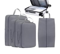 de embalaje de equipaje para viajes - organizador de viaje doble con cremallera para transporte - 4 piezas Waterproof Carry on Ropa Organización para viajes de camping de negocios