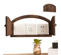 de enchufe de pared | Estética de madera sin taladrar - Elegantes de enchufe para enchufes | para decoración del hogar, dormitorio, sala de estar, apartamento, dormitorio, oficina