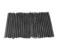 de encuadernación con doble alambre, 100 piezas, 3: paso, 34,5 mm de diámetro, alambre de metal recubierto de nailon para capacidad de 60 hojas, encuadernación blanca para (Negra)