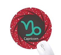 De enero a diciembre de Capricorn Constellation Patron Wheel Mouse Pad de Goma roja Redonda