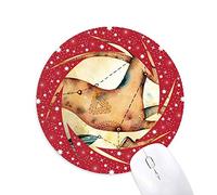De enero a diciembre de Capricorn Constellation Zodiac Wheel Mouse Pad de Goma roja Redonda