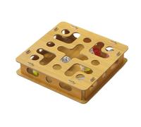 de enriquecimiento de uñas de gato - Juguete interactivo de madera con 2 campanillas, rayado interactivo para enriquecimiento - Para juegos en casa, estimulación ejercicio y caza