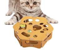 de Enriquecimiento Rasca y Juego para Gatos | Juguete para Mascotas De Madera,de Rascado Interactiva con 3 Bolas Campanilla - el Aburrimiento Ejercita y Uñas