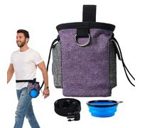 de entrenamiento de cachorros para golosinas, de golosina para perros | Contenedor de caminata para perros de gran capacidad con tazón plegable - El dispensador de paquete de correa ajusta