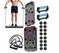de entrenamiento Pushup - Soporte plegable para ejercicios de gimnasio - Constructor de fuerza | Tabla de inserción con mango múltiple, base duradera no deslizante, escultor ligero del torso