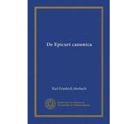 De Epicuri canonica (Vol-1)