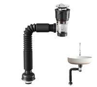 De Escape Flexible- De Telescoping Anti-Olor Para El Desagüe Del Fregadero Flexible, De Lavado A Lavado Ajustable Para Cocina Y Baño, Hidráulico A Prueba De Fugas De Para