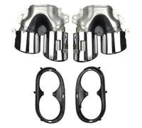 de escape punta Para M&erces Para Benz W177 C118 CLA35 X247 GLB35 A45S AMG A35 2020-2024 Tubos Escape Coche Punta Silenciador Boquilla(Silver B)
