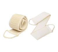 de espalda de ducha - Purificador de espalda de esponja Luffa con correa trasera - Juego de 2 esponjas de baño de para baño y ducha, exfoliación corporal para hombre y mujer
