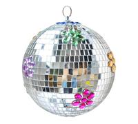 de espejo de discoteca - 20 cm 8 pulgadas Bola reflectora de espuma de vidrio colgante giratorio Club Bar DJ Accesorio de iluminación de escenario Decoración de iluminación del lugar Uso
