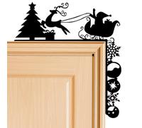 de Esquina de Puerta navideña de Metal, decoración de Marco de Puerta navideña | Diseño de Silueta Dentro de Decoraciones navideñas,Decoración navideña Interior, letreros navideños para Puerta