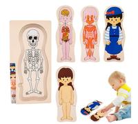 De Estructura Del Cuerpo Humano, De Madera Del Cuerpo Humano,Juguetes De Esqueleto De Puzzle De Anatomía De Aprendizaje., Juguetes De Esqueleto De Puzzle De Anatomía De