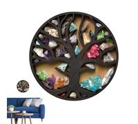 de exhibición de piedra de - Estanterías de pared de plataforma para la pared de para el hogar | Estante de soporte de árbol grabado para aceites esenciales, estatuas, p