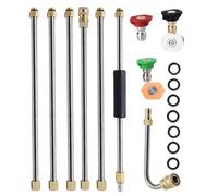 de extensión para lavadora a presión, lanza de repuesto con 5 puntas de boquilla y adaptador, herramientas de limpieza de canalones de 4000 psi, boquilla de máquina de limpieza, accesorio