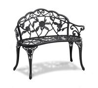de exterior VEVOR, de jardín de metal de 38.8 pulgadas para exteriores, capacidad de carga de 480 libras, de parque con respaldo y reposabrazos, de patio para jardín, parque, patio, porche delantero