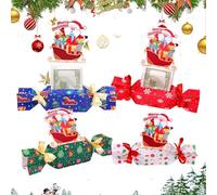 De Extracción De Dinero: Juego De 4 Cajas De Dinero De Feliz Navidad, Monedero De Navidad, De Extracción De Efectivo Para El Hogar, Cajas De Efectivo Navideñas Con Forma De,