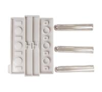 De Fabricación Jarrones Resina Epoxi Molde Silicona Con 3 Tubos Ensayo Vidrio Para Soporte Flores Hidropónicas Herramienta Fabricación Joyas Adorno Artístico Oficina