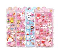 De Felpa - 4 Hojas De De Dibujos Animados De Animales 3D | Esponjosas Para Álbumes De Recortes Y Parches Decorativos Para Niñas Y Adultos, Kawaii Para Computadora