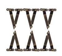 de fijación de metal - Hardware de bisagra de 2,64 x 1,26 x 0,43 pulgadas, cierra-tapa de caja, cierre ajustable resistente para maletero de banco de muebles | M