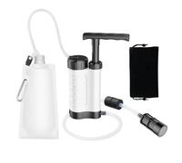 De Filtración Bomba Purificadora Agua Con Filtro 0,01 Micras Equipo Supervivencia Emergencia Portátil For Exteriores Para(White)