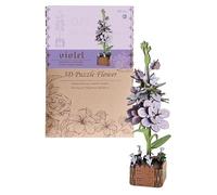 de flores 3D - Juego de construcción de flores | de madera | Para Niños, Decoración, Relajación, Pantalla De Estantes, Centro de Mesa para Adultos, Mejor Decoración Del Hogar