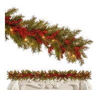 de flores de Navidad, ornamento festivo reutilizable | Guirnalda de Navidad con vid y | Para Aula de Año Nuevo Ventana Valla Pared Estantería de Spider y Estufa
