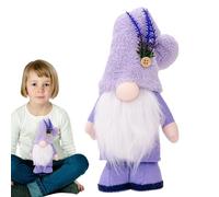 de flores de primavera,s de primavera,Juguetes de peluche de morado, decoraciones de bandeja con niveles enanos de lavanda | Muñeco de peluche sin rostro para familiares, y colegas en el Día de la Mad