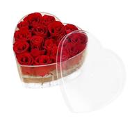 de flores en acrílico - de flores en de corazón en acrílico transparente - de para el regalo del día de San Valentín con tapa transparente y 9 hoyos