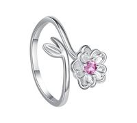 de flores, estilo ajustable Open Finger Jewelry, Floral Design Statement Ring For Women Ladies Daily Wear Beach Vacation Music Festivals Travel Date Nights Valentine's Day Holiday Gift Fashion