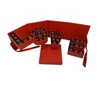 de flores genérica - Valentine Rose Flower Box | LOVE Letter Chocolate Container For Birthday Proposal Confession Graduation Wedding Party Spouses Boyfriends Wives Husbands