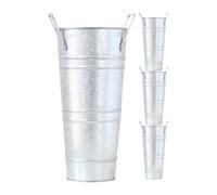 de flores, rústicos altos galvanizados decorativos, cubo francés de granja con asas, para , boda, sala de estar, cocina, dormitorio, entrada, mesa de estante