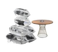 de fluorita natural - Anillo hexagonal transparente, energía curativa Piedra preciosa | Cristales naturales para el reequilibrio de, la meditación, la energía y el bienestar