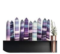 de fluorita | Varita de piedra curativa de punto - Piedras preciosas naturales hexagonales, es y piedras curativas, piedras preciosas y es para la curación energética