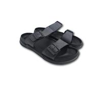 de fonseca Chanclas para hombre de goma EVA con doble banda ajustable, sandalias de playa de verano para casa, playa y piscina, Negro , 41 EU
