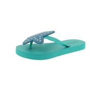 de fonseca Chanclas para niña de PVC con corazón/estrella, suela EVA Mixture, chanclas de playa, verde agua, 34/35 EU